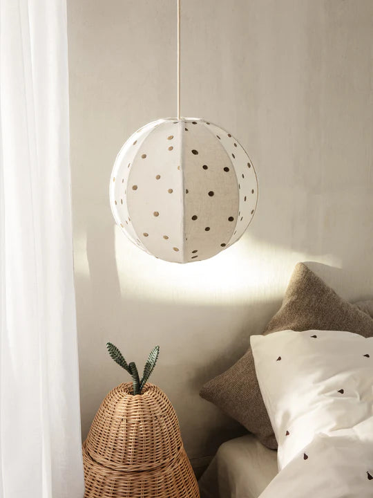 Dots Embroidered Textile Lampshade