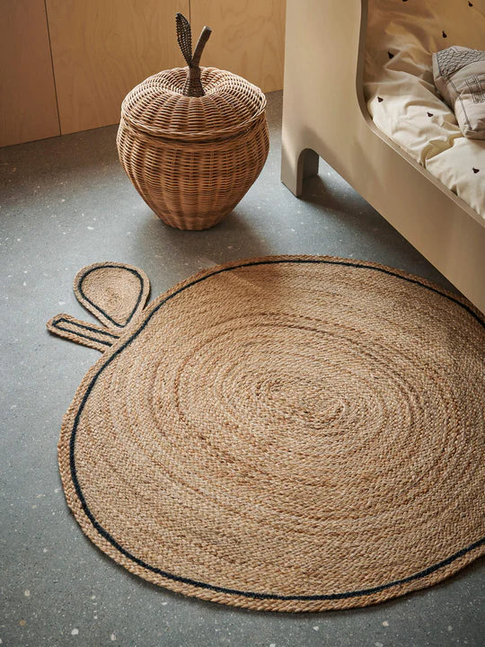 Apple Braided Jute Rug - Kinderteppich