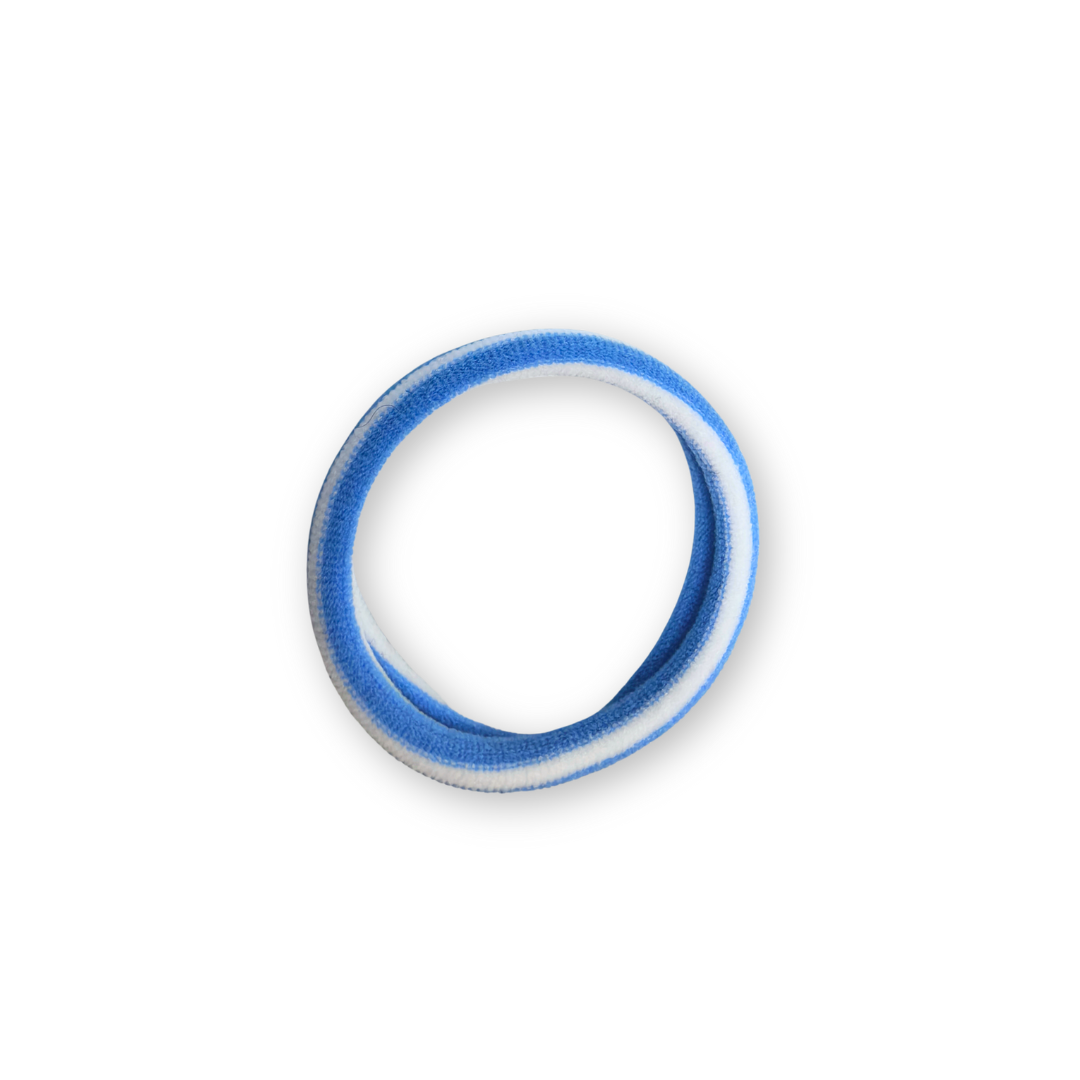 Haargummis - Lulu - weiß - blau