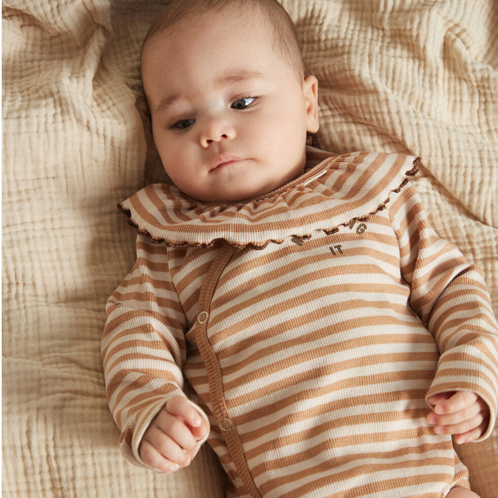 Trevi Clay Stripe Wrap - Bodysuit