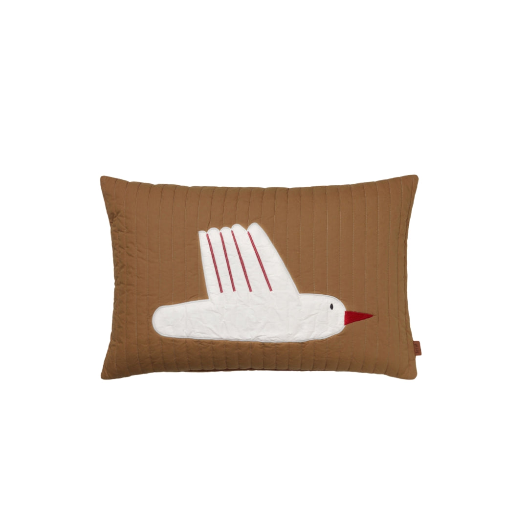 Bird Quilted Cushion Rectangular