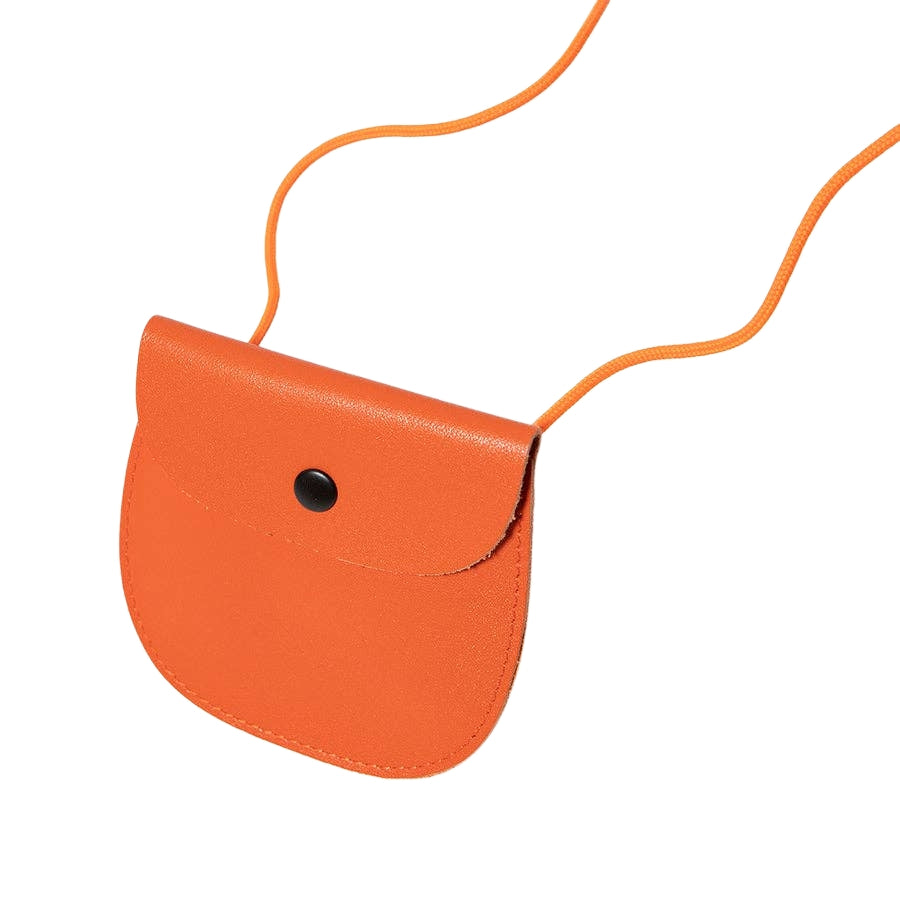 Brustbeutel aus Leder - Orange