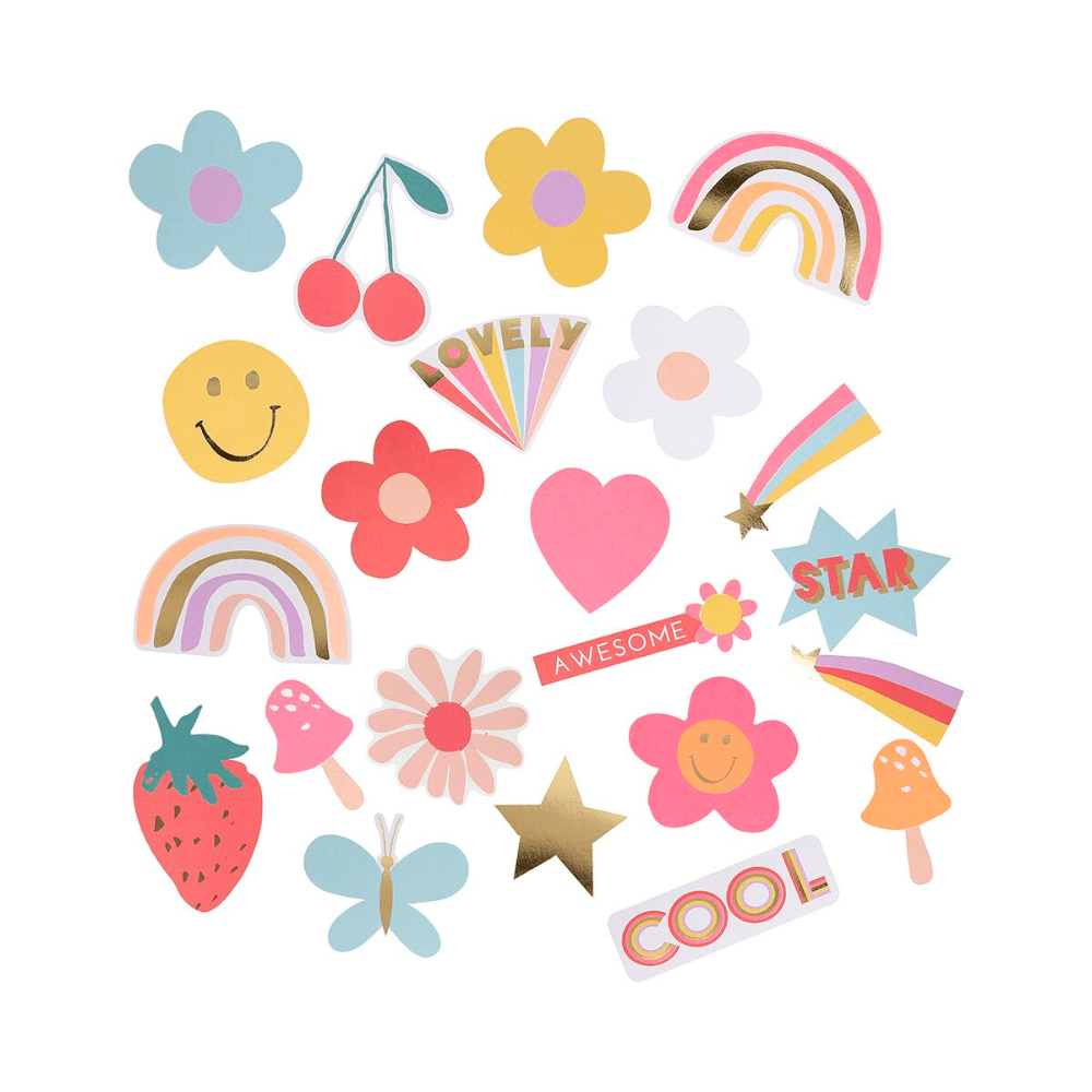 Shaped Sticker - Happy Icons