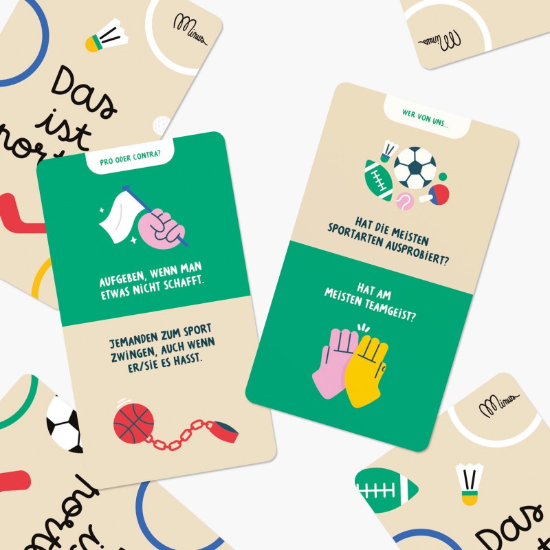 Das ist sportlich! Fragespiel das uns verbinden!