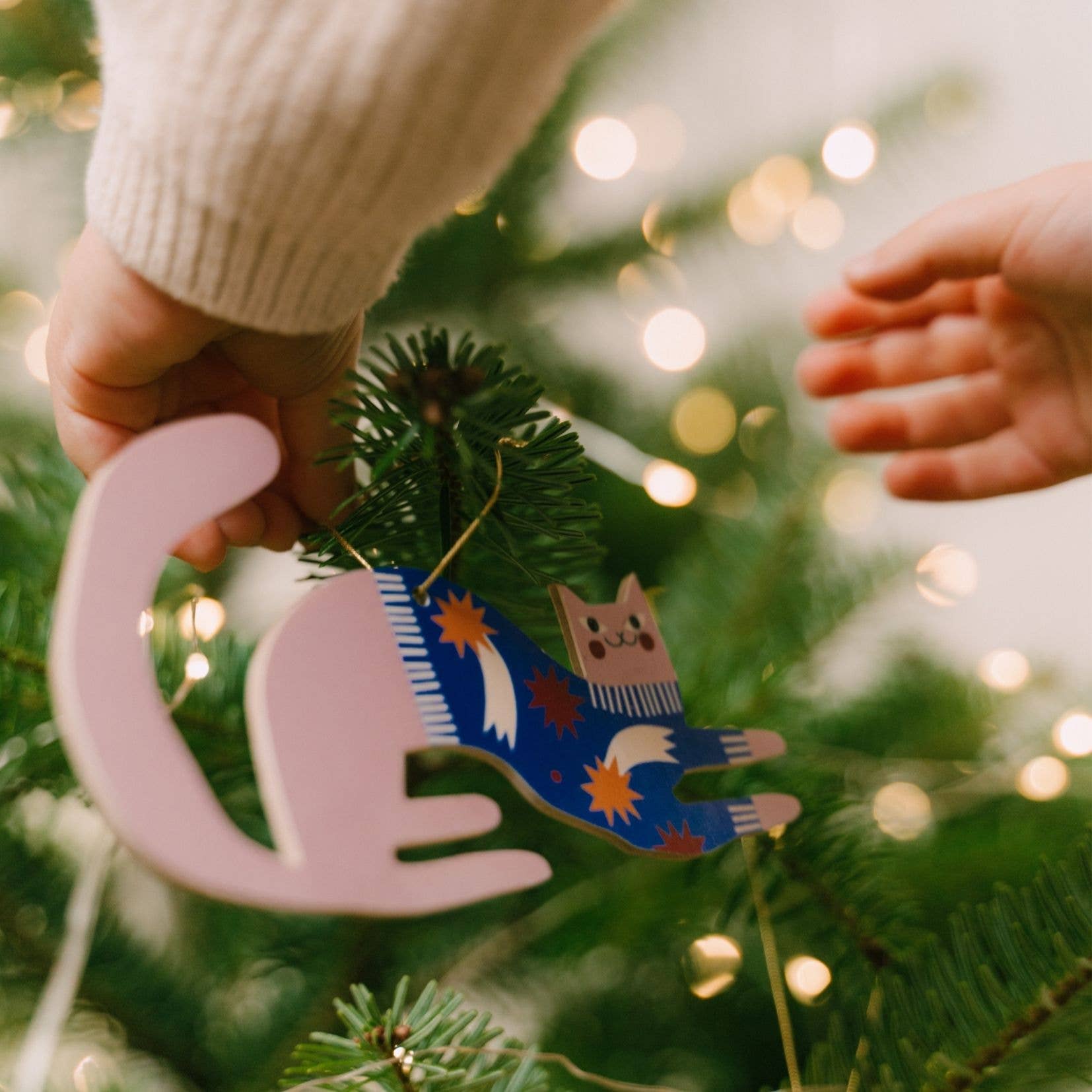 Katze-Weihnachtsdeko