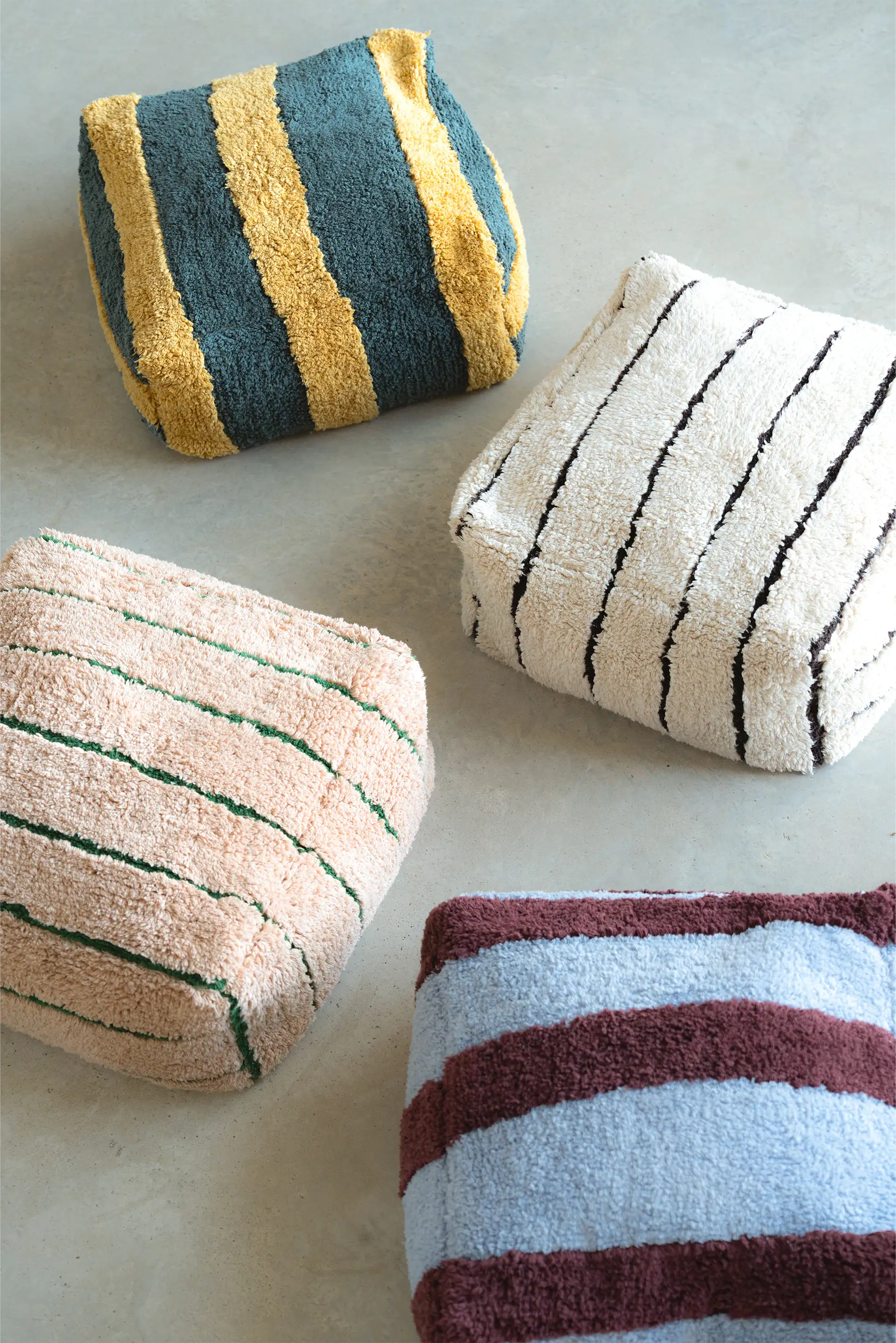 Pouf/Hocker 'Lines' - Rose