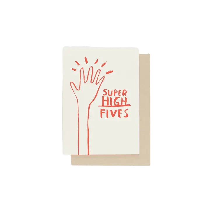 Postkarte - super high fives