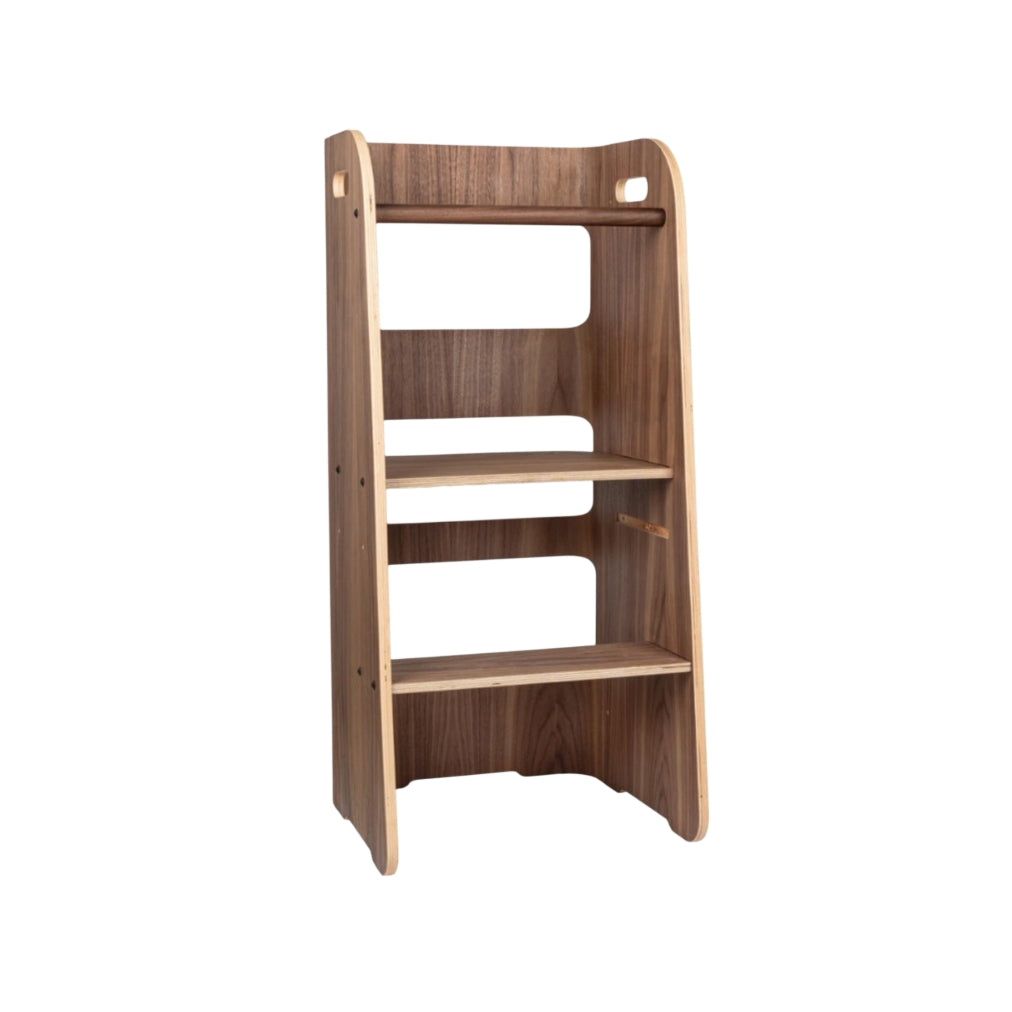 Montessori Lernturm 'Curve' - Walnut