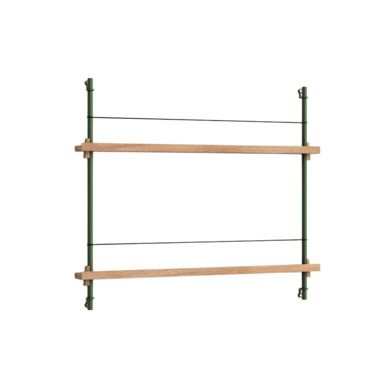 Magazine Shelving – MS.65.1 / Oak & Pine Green