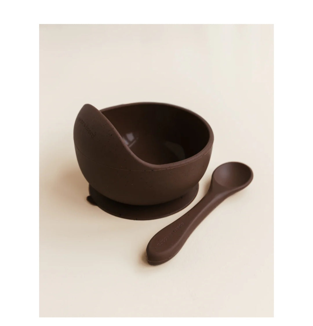 Bowl & Löffel Set - Braun