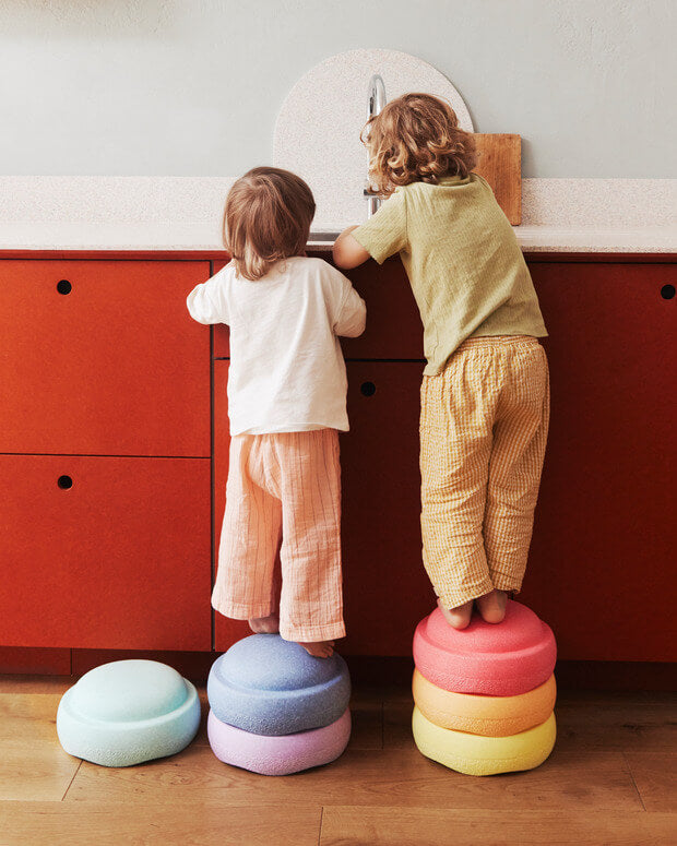 Rainbow Pastel - stacking stones