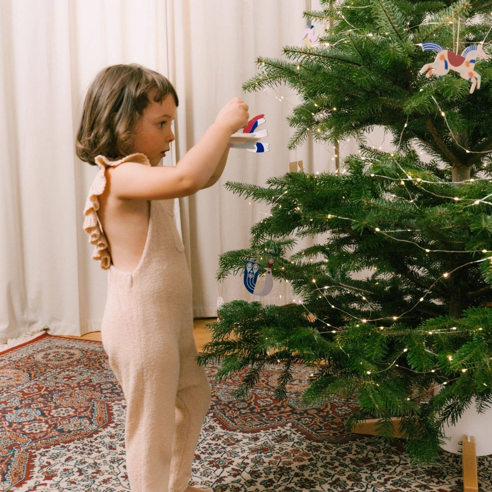 Weihnachtsschmuck -  Holzpferd skandistyle