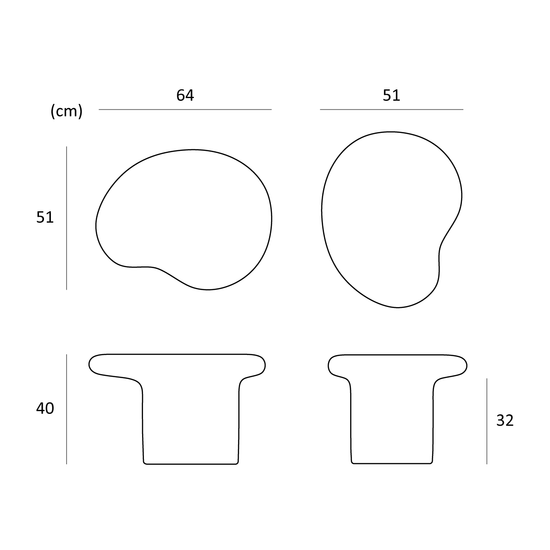 Marine Couchtisch Set - Stone Grey