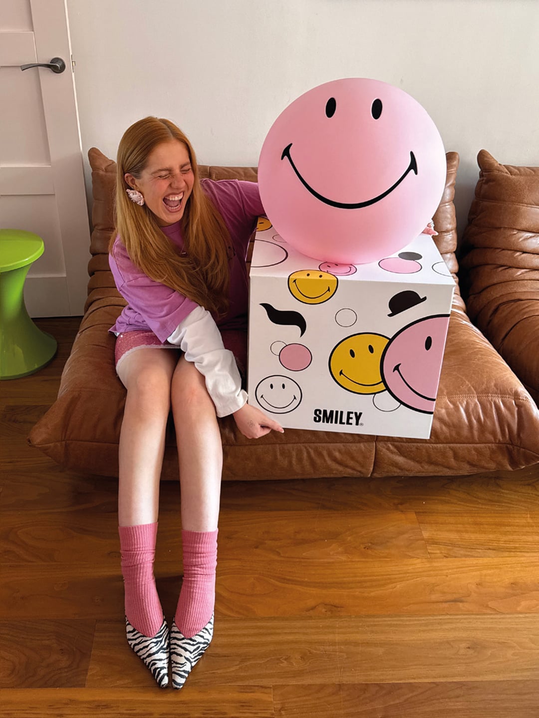 Smily Lampe XL - Pink