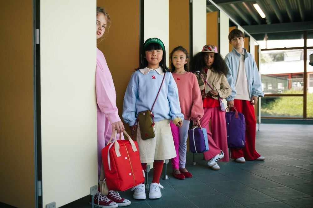 Kulturtasche -  purple tights + badminton blue