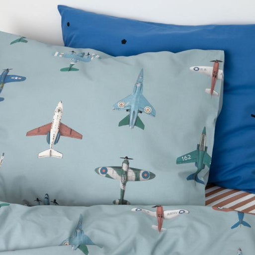Bettbezug 'Flugzeug' - Blau