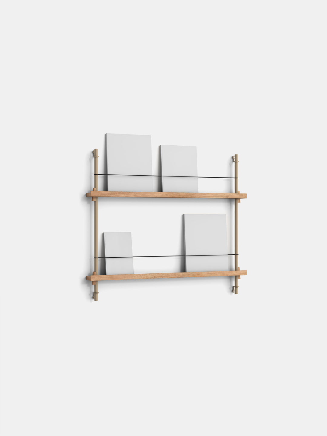 Magazine Shelving – MS.65.1 / Oak & Warm Grey