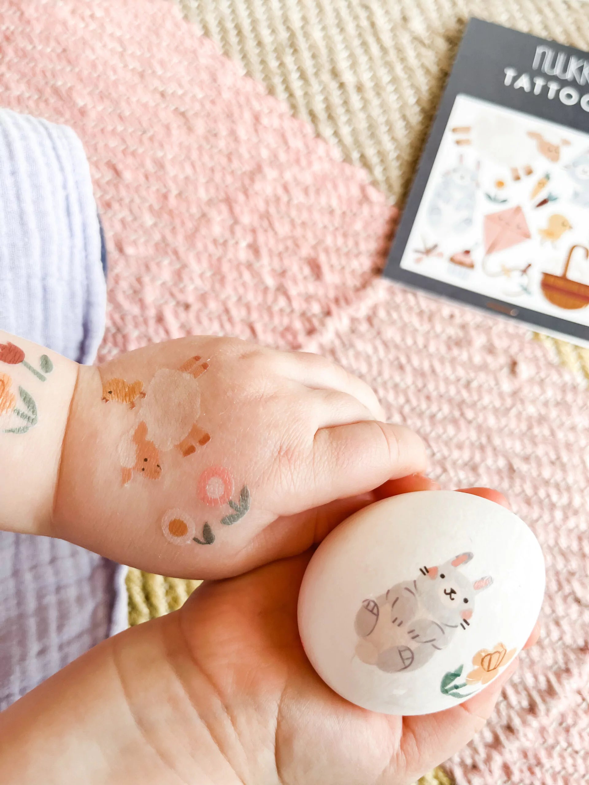 Vegan children's tattoos - Easter bunny