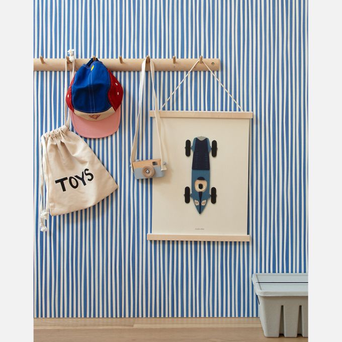 Poster 'Rennwagen' - blau