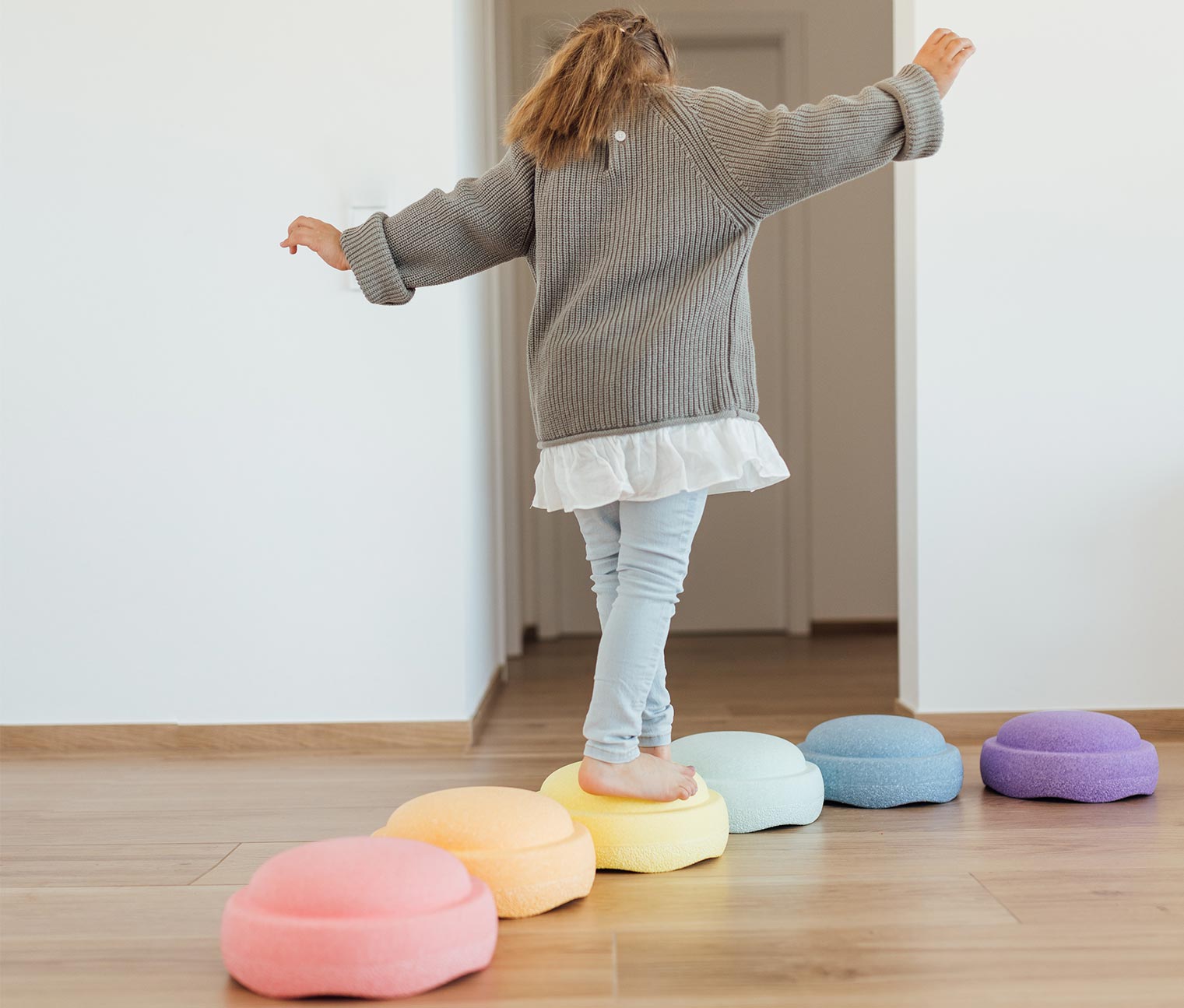 Rainbow Pastel - stacking stones