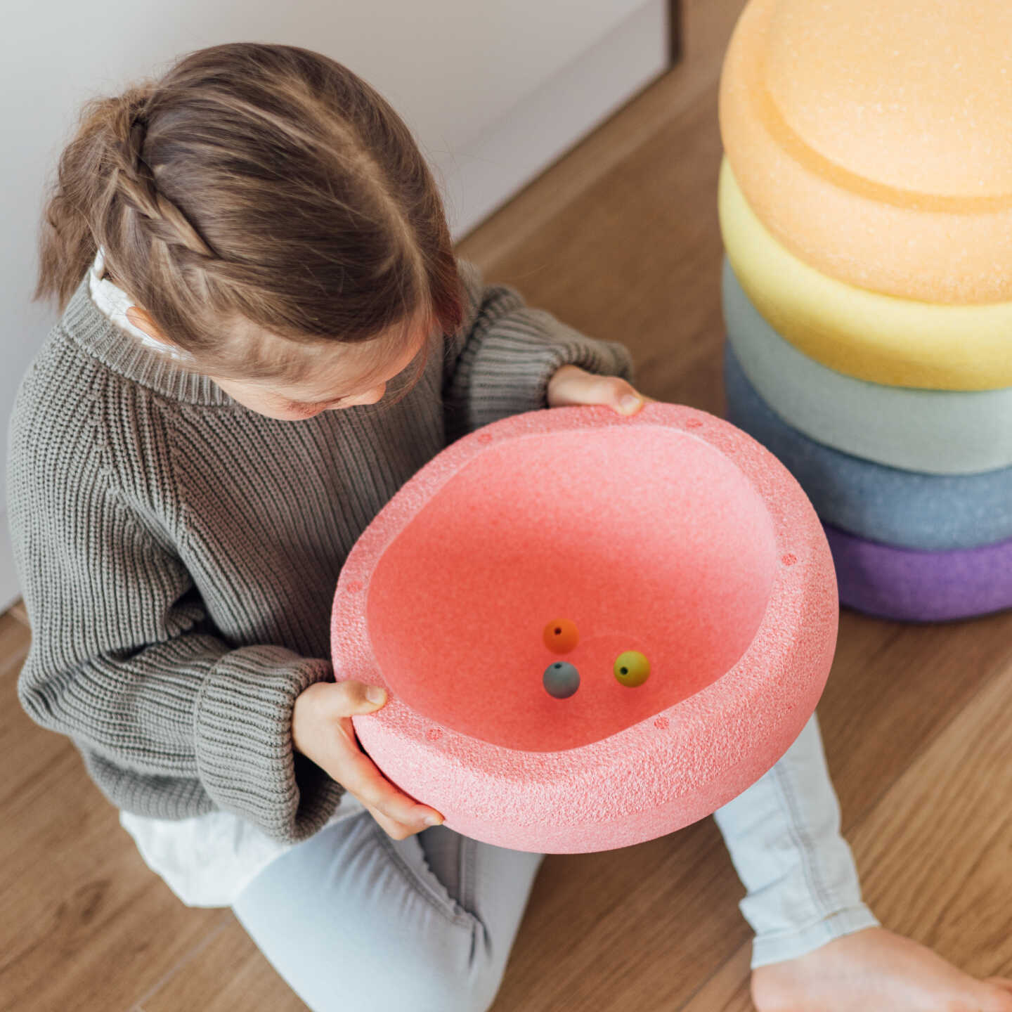 Rainbow Pastel - stacking stones