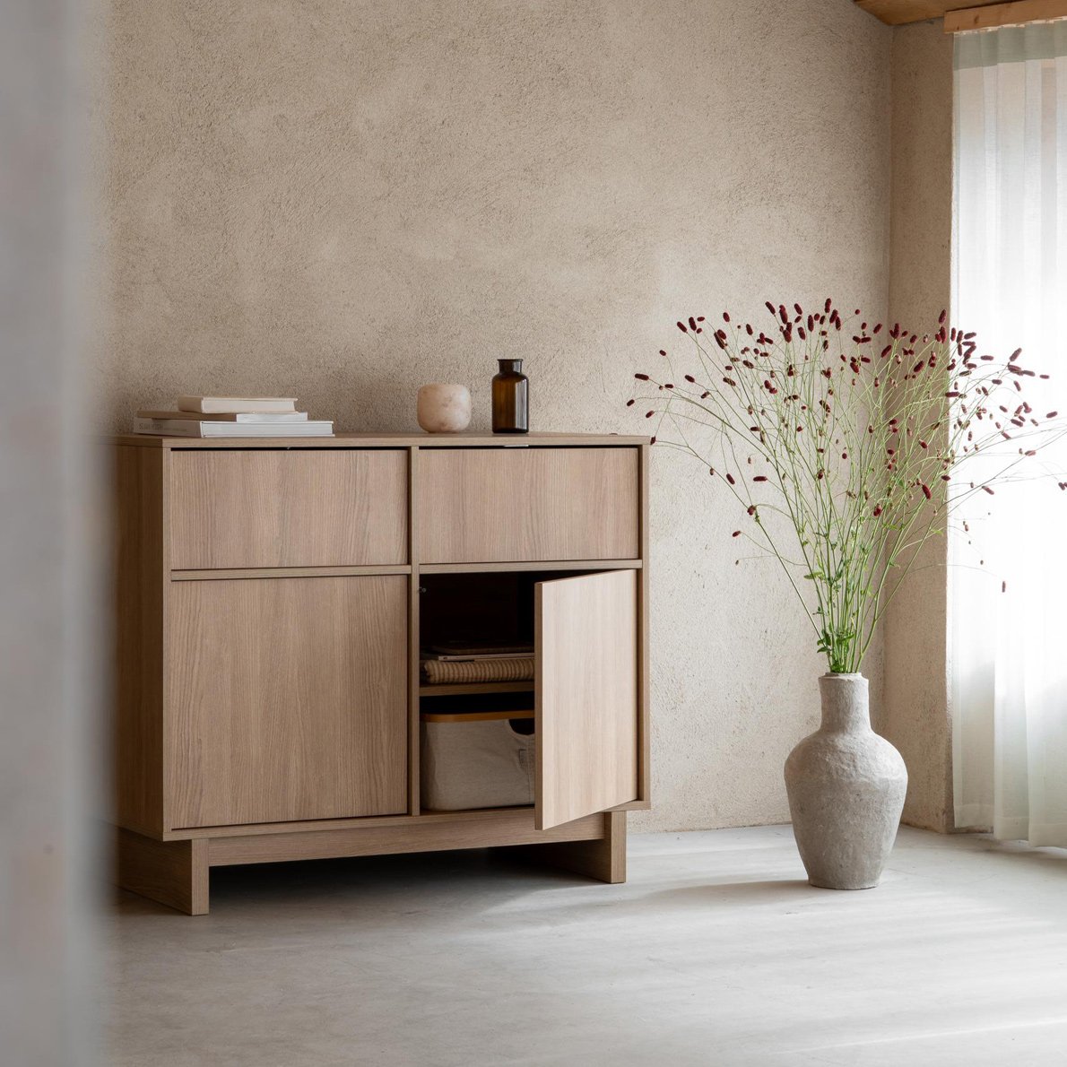'Kyo' Wickelkommode / Sideboard - Honey Ash